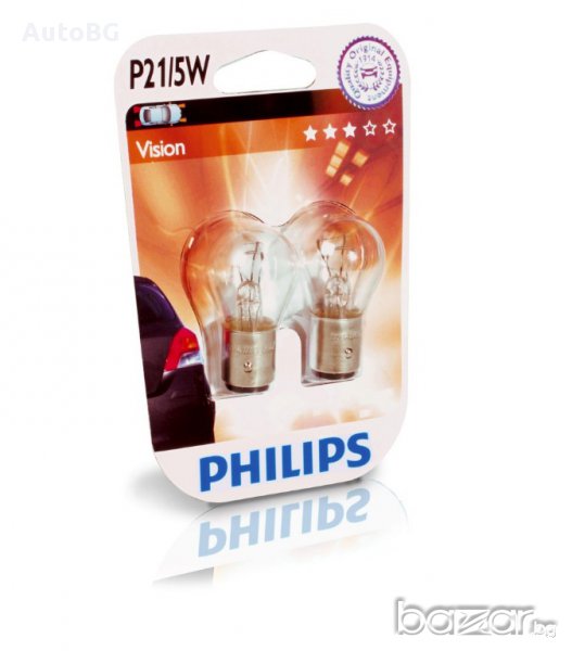 Лампа Philips P21 / 5 W Vision / две светлини, снимка 1