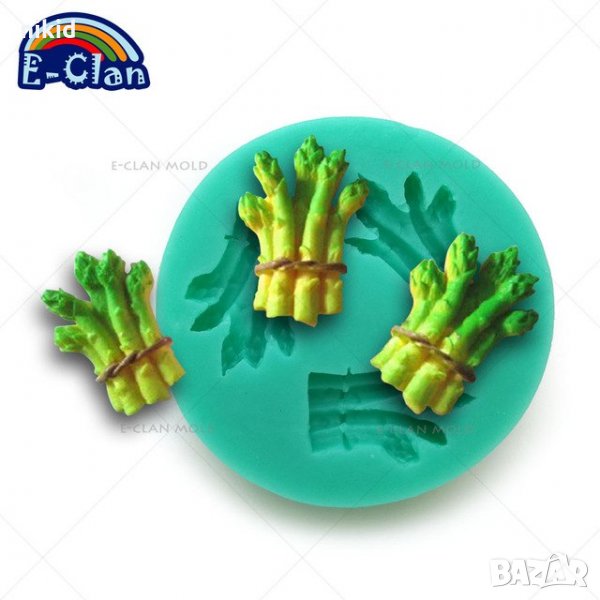 3 малки Аспержи силиконов молд форма декор торта сладки фондан и др. украса, снимка 1