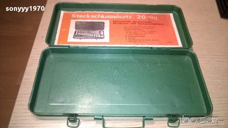 Метален куфар за инструменти-29/14см-внос швеицария, снимка 1
