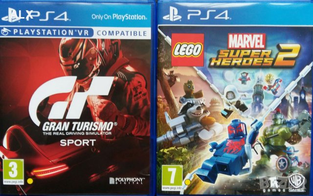 Gran Turismo Sport Lego marvel super heroes 2 игри за ps4 playstation4