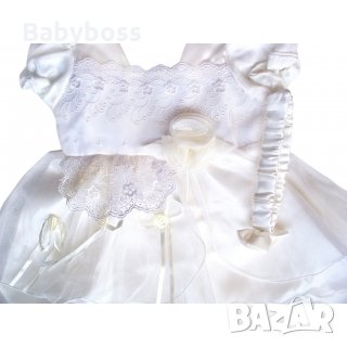 Бебешка рокля с гащички и лента за глава, снимка 4 - Бебешки рокли - 24308921