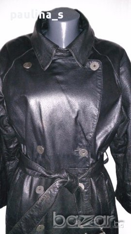 Луксозно кожено манто / яке  "G I I I"-genuine leather, естествена кожа / голям размер , снимка 2 - Палта, манта - 16982330
