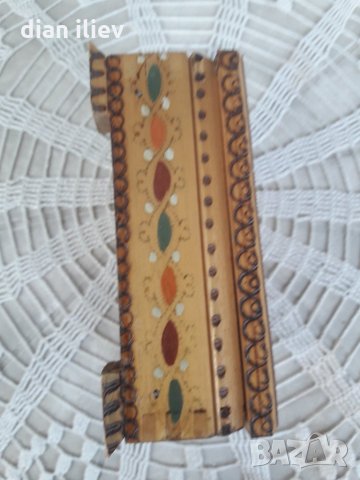 Стара дървена кутия-табакера, снимка 11 - Други ценни предмети - 24962455