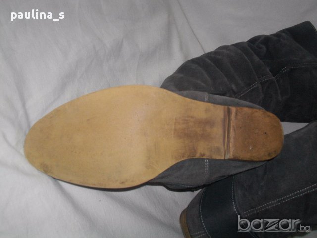 Дамски чизми от естествена кожа и велур, снимка 12 - Дамски ботуши - 16543726