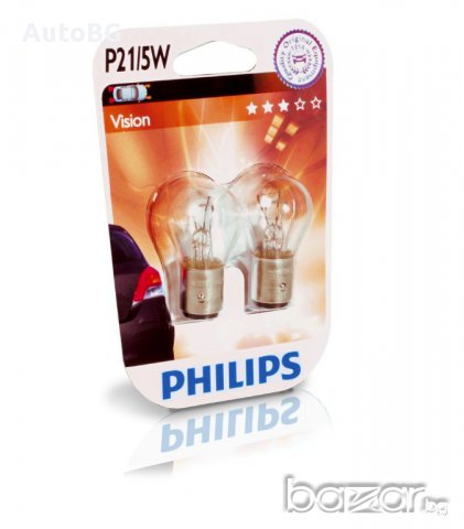 Лампа Philips P21 / 5 W Vision / две светлини