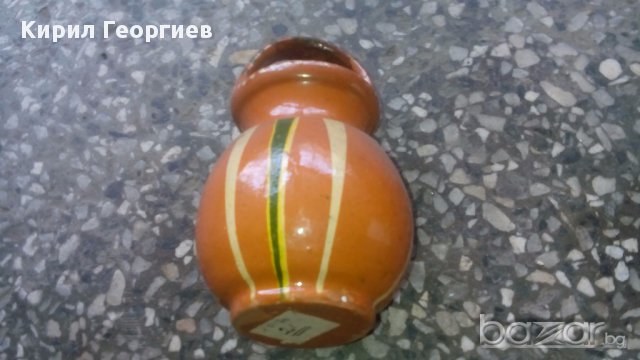 Стара  гледжосана ваза, снимка 1