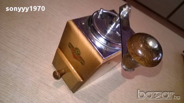 Kym=kym-красива ретро мелница-17х11х8см-внос швеицария, снимка 8 - Антикварни и старинни предмети - 18137449