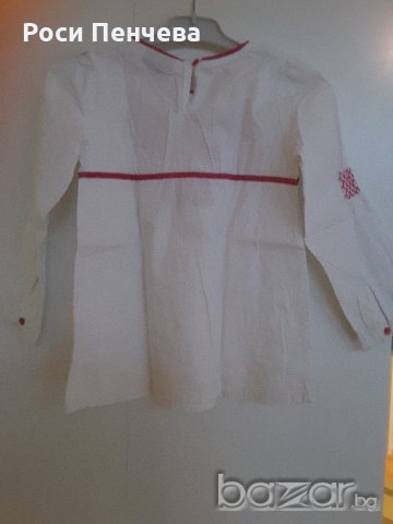 Туника за момиче ,цвят бял с розова бродерия ,размер 110 см, снимка 5 - Детски Блузи и туники - 20407150
