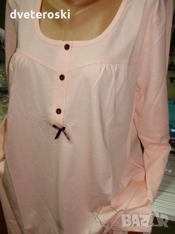 Дамски нощници с дълъг ръкав размер ХЛ, снимка 2 - Нощници - 23477966