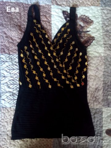 блуза с пайети-Зара - намаление!, снимка 1 - Корсети, бюстиета, топове - 15915979