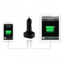 ПРОМО! Зарядно за кола с 2 USB гнезда с цифров волтметър, амперметър, термометър, снимка 4