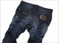 D&G Dolce and Gabbana Destroyed Indigo Zipped Pocket Large Plate Мъжки Дънки size 50 (34), снимка 5