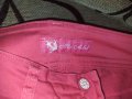 Розов еластичен панталон, тип дънки размер 40, снимка 5
