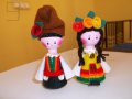 Керамични И Плетени Кукли Сувенир За Хладилник С Магнит, снимка 8