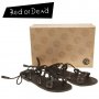 ПРОМО 🍊 RED OR DEAD № 38 🍊 Дамски сандали тип гладиатор в черно ест. кожа нови с кутия, снимка 10