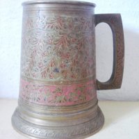 Стара бронзова халба, снимка 1 - Антикварни и старинни предмети - 19262032