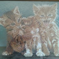 Продавам гоблен "Трите котки"., снимка 1 - Гоблени - 10754490