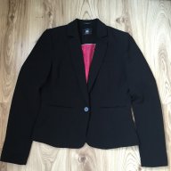 Дамско сако BERSHKA оригинал, размер L, черно с цикламен хастар , НОВО!!, снимка 7 - Сака - 11049676