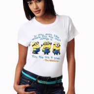 ХИТ ЦЕНА! Дамска тениска на Миньони / The Minions . Поръчай модел с Твоя снимка!, снимка 1 - Тениски - 13966718