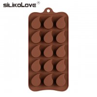3D капки силиконов молд форма декорация торта фондан шоколад бонбони, снимка 1 - Форми - 21783299