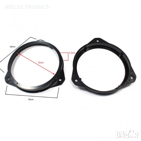 Фланци за говорители CITROEN JUMPER PEUGEOT BOXER 2006- 165mm. 2бр.к-кт, снимка 1
