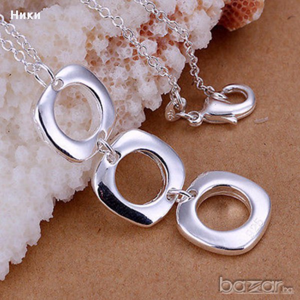 Колие със сребърно покритие 925 - мод.59, снимка 1