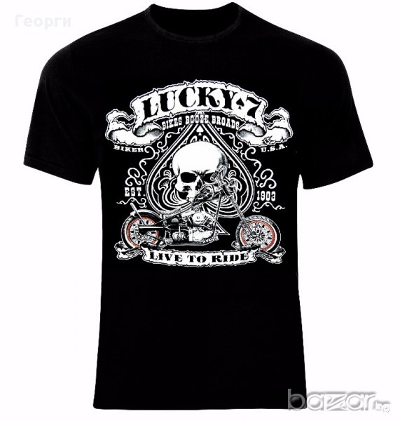 Harley Davidson Motorrad Biker Rocker Tattoo Live to Ride Тениска Мъжка/Дамска S до 2XL, снимка 1