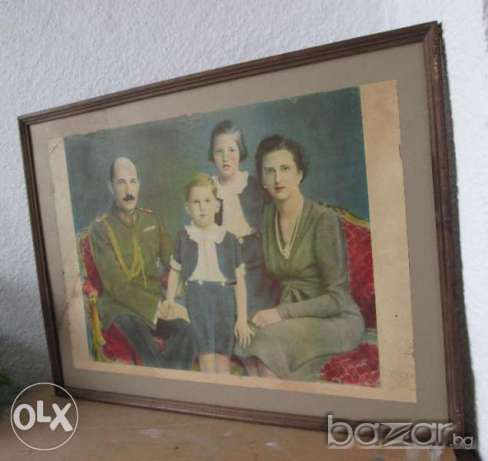 Голяма рамка с Царското семейство, Симеон, Симеончо, цар Борис 