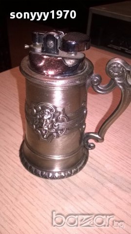 Ретро запалка халба с дръжка 11/6.5см-внос швеицария, снимка 9 - Антикварни и старинни предмети - 15805089