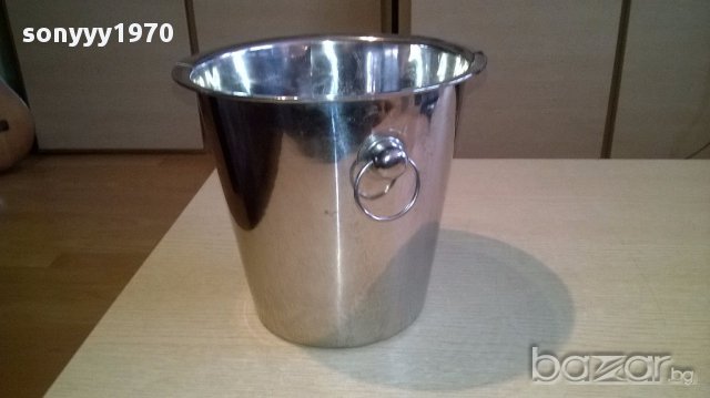 Шампаниера-инокс 22х20см-внос швеицария, снимка 3 - Антикварни и старинни предмети - 17627241