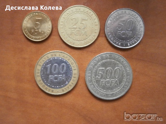 Сет от 5, 25,50, 100 и 500 сефа франк от Цащ 