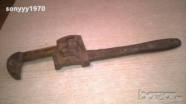 стар раздвижен ключ-37см и захват 7см-внос франция, снимка 11 - Колекции - 19710078