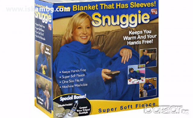 Одеяло с ръкави Snuggie - код 0731, снимка 2 - Олекотени завивки и одеяла - 13195187