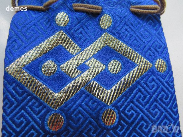 Традиционна торбичка тип пунгия от плат DELL от Монголия-13, снимка 3 - Други ценни предмети - 23414055