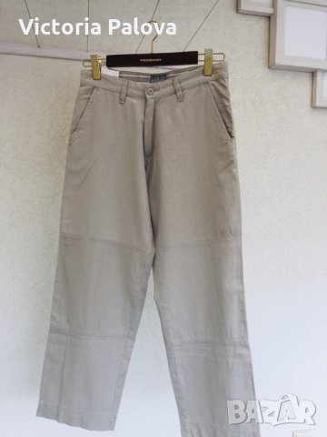 Модерен нов панталон лен и памук B BATISTINI, снимка 2 - Панталони - 25354539