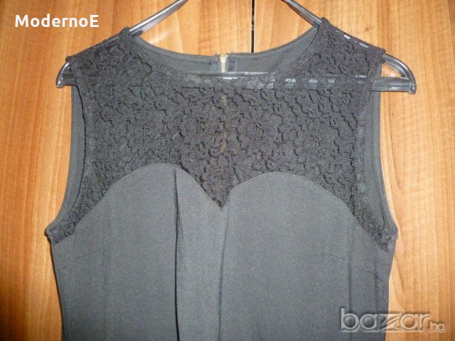 Интересна черна рокля с дантела, снимка 3 - Рокли - 18955734