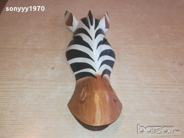 ретро колекция-дървена маска-зебра-31х12х7см-внос швеицария, снимка 7 - Колекции - 20951486