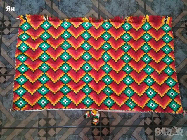Старо Българско Ръчно Тъкано Извезано Пано/Гоблен/Килимче