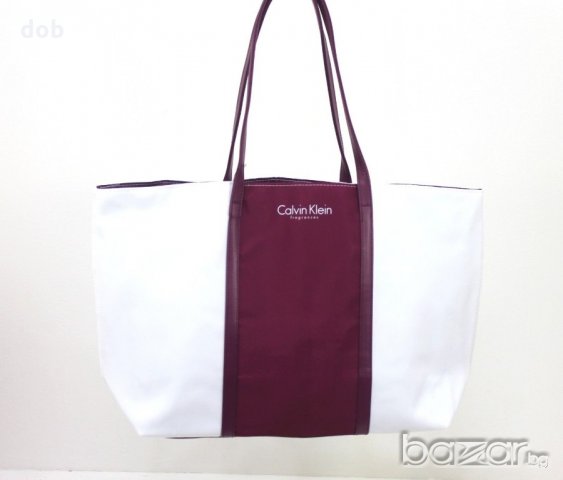Нова дамска чанта CALVIN KLEIN Euphoria PURPLE & WHITE оригинал, снимка 1 - Чанти - 21382636