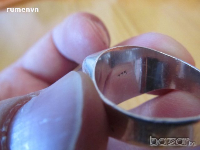 мъжки сребърен пръстен с  ръчно гравирана гема .. изображение върху камъка  - радост за естети , , снимка 3 - Пръстени - 14486951