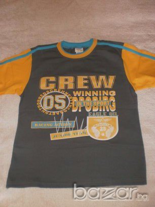 Тениска в сиво,жълто и тюркоаз-нова,размер 128,116 и 140 , снимка 3 - Детски тениски и потници - 7414406