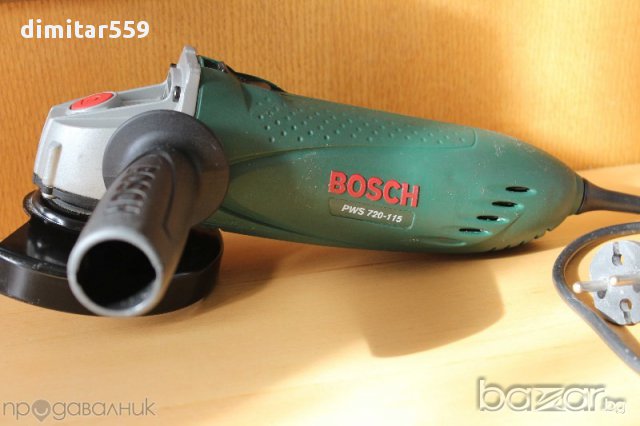 Ъглошлайф малък Bosch PWS 720-115, снимка 2 - Други инструменти - 12472519