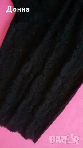 Черна рокля  от дантела на Tara jarmon , снимка 10 - Рокли - 22977163