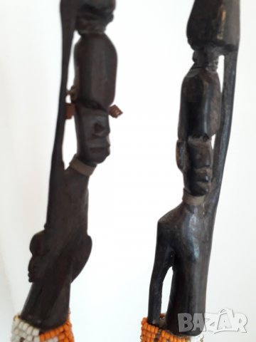 Две африкански абаносови фигури, снимка 5 - Колекции - 26005727