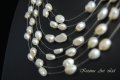 Колие 7реда бели естествени  перли , снимка 6