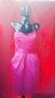 Официална цикламена къса рокля бюстие М/Л, снимка 1 - Рокли - 22608570