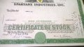 Сертификат за 100 акции (САЩ) | Spartans Industries, INC. | 1969г., снимка 2