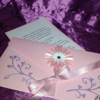 Семпли покани за сватба с плик, сватбени покани с декориран плик, покана за сватба, снимка 2 - Покани - 25047337
