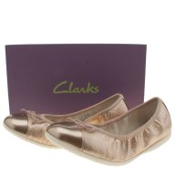 ПРОМО 🍊 CLARKS 🍊 Кожени балерини в розово златисто PINK DANCE 36 & 37 номер нови с кутия, снимка 3 - Дамски ежедневни обувки - 18604173