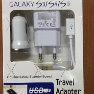  SAMSUNG Micro USB Cable + Wall&Car Charger For Samsung Galaxy Note 4/2 S4 S3, снимка 1 - Аксесоари и консумативи - 13656438